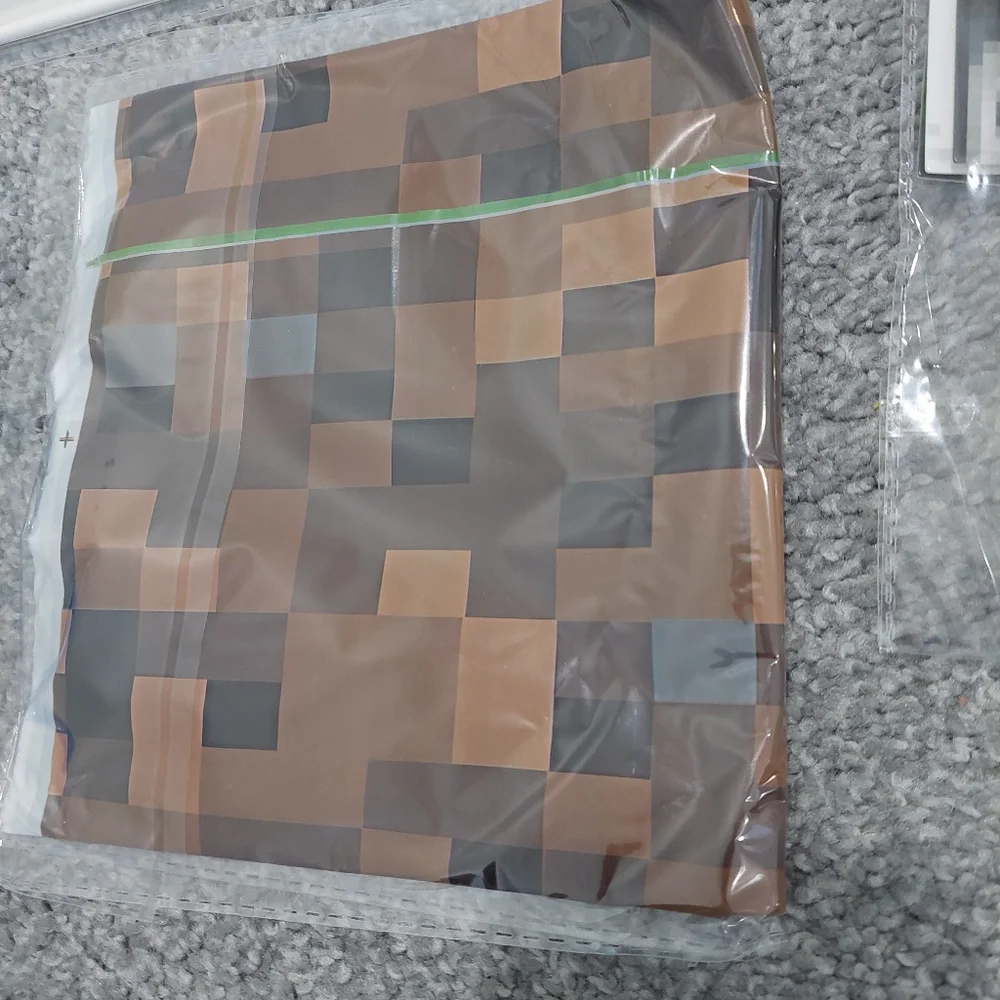 Minecraft Birthday Party Supplies plates plasticware balloons table cloth banner
